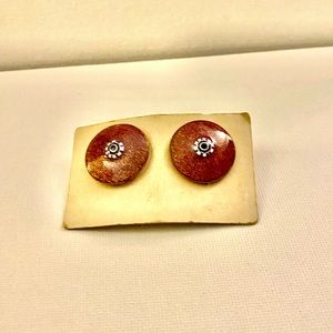 Vintage K Dennings Screw-Close Earrings